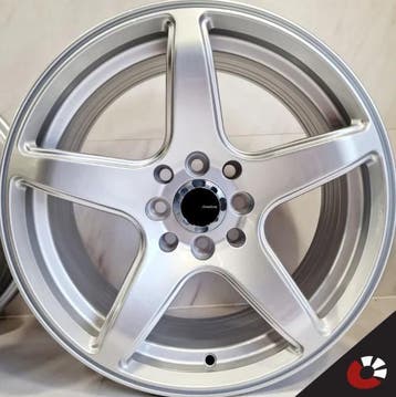 16 inch 4x100 / 4x114.3 YKW AS2 - Full Silver Concave velgen, Ophalen of Verzenden, Nieuw, 16 inch, Velg(en)
