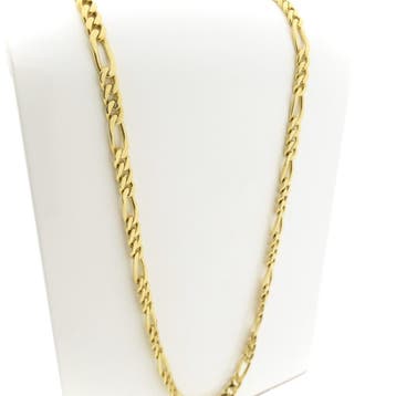 Lange gouden Figaro schakelketting, Ophalen of Verzenden, Gebruikt, Overige kleuren, Goud