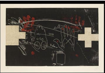 Antoni Tapies (1923-2012) - Mans et croix, 1975