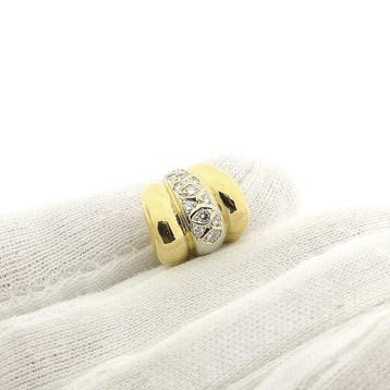 Fope bicolor gouden hanger met diamant 0,26 ct., Ophalen of Verzenden, Gebruikt, Goud, Overige merken