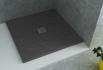 Aloni douchebak 90 x 90 cm mat antraciet, Doe-het-zelf en Verbouw, Sanitair, Ophalen of Verzenden, Nieuw, Rvs, Bad