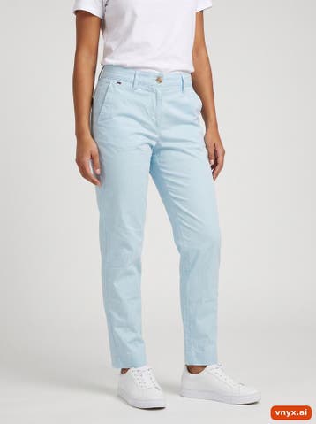 Tommy Hilfiger Chinos Dames maat XXS Blauw Vintage, Ophalen of Verzenden, Nieuw