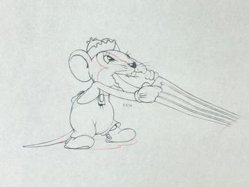 Walt Disney - Abner Countrymouse Animatietekening - The, Nieuw