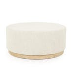 Poef Avah Large - Beige Mantz - 96301 - eleonora producten, Huis en Inrichting, Stoffering | Tapijten en Kleden, Nieuw