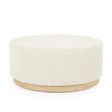 Poef Avah Large - Beige Mantz - 96301 - eleonora producten, Nieuw