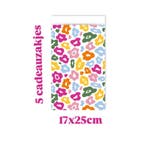5x Cadeauzakje Leopard Color - 17x25cm (Per 5 stuks), Ophalen of Verzenden, Nieuw, Cadeauzakje