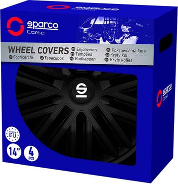Sparco Wieldoppen Bergamo - 15-inch - Zwart - Set van 4, Ophalen of Verzenden, Zo goed als nieuw