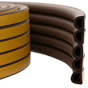vidaXL Zelfklevende raamafdichting Bruin 14 x 12 mm 100 m, Verzenden, Nieuw