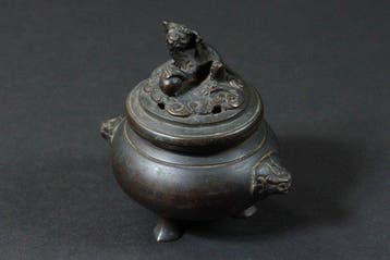 Wierookbrander - Incense Burner with Shishi Guardian Lion, Antiek en Kunst