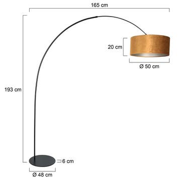 Anne Light booglamp Curve 4264ZW Buitenbeentje, Huis en Inrichting, Ophalen, Nieuw, Overige materialen, Trendy