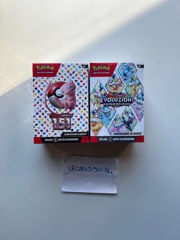 Pokémon - 2 Booster box - Pokémon 151 / Evoluzioni, Nieuw