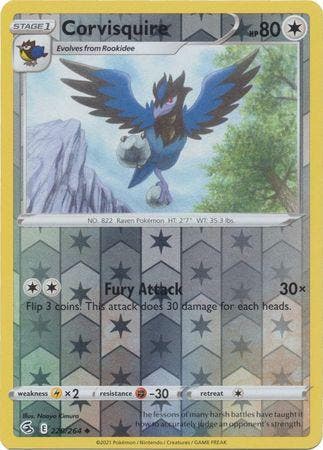 Corvisquire 220/264 reverse holo (Fusion Strike), Ophalen of Verzenden, Nieuw, Losse kaart, Foil
