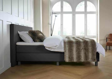 ACTIE! Boxspring Venetië 180 200 Antraciet, Huis en Inrichting, Slaapkamer | Boxsprings, Verzenden, 180 cm, 200 cm, Nieuw