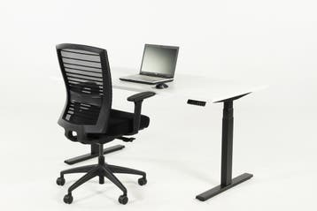 Zit sta bureau YOUP02 zwart-wit 120x80, Ophalen of Verzenden, Nieuw in verpakking