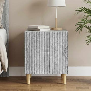 vidaXL Nachtkastje Grijs sonoma 43 x 34,5 x 50 cm Bewerkt, Minder dan 45 cm, Verzenden, Nieuw, Minder dan 55 cm