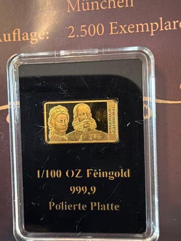 Wereld. 10 Dollars Kaisertum Österreich, 1/100 Oz (.999) mit