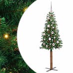 vidaXL Slanke Kerstboom Groen 150 cm PVC en massief, Verzenden, Nieuw