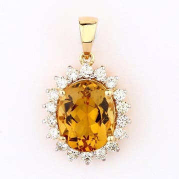 3-delige sieradenset - 14 karaat Geel goud - 3.12ct. tw.