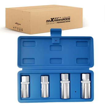 4-Stuk Exhaust Stud Extractor Set CRV 6-12mm 1/2 Inch met..., Auto-onderdelen, Uitlaatsystemen, Verzenden, Nieuw, Universele onderdelen