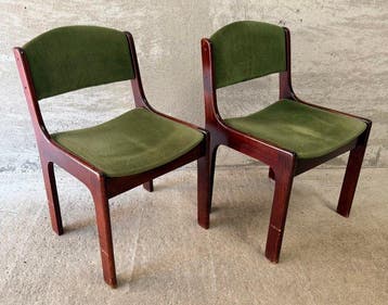 Stoel (2) - Hout - Vintage - Paar stoelen