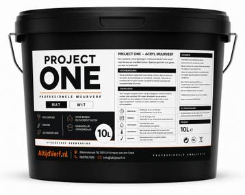 Project One Professionele Muurverf Mat 10 liter, Ophalen of Verzenden, Nieuw
