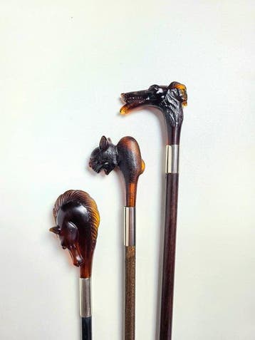 Wandelstok (3) - Hars, Hout, Staal