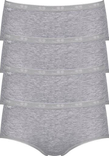 sloggi Maat 42 Basic+ Dames Midi slip - 4-pack - Lichtgrijs, Verzenden