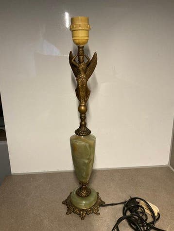 Staande lamp - tafellamp - Messing, Onyx - Zeer mooie onyx