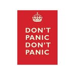 Grote muurplaat Don't Panic 30x40cm - Metalen wand plaatjes, Ophalen of Verzenden, Nieuw
