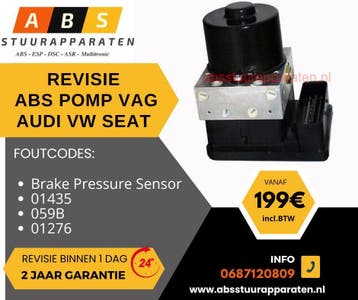 Revisie ABS pomp Audi Seat VW fout ATE MK60 01435 059B 01276, Ophalen of Verzenden, Gereviseerd, Skoda