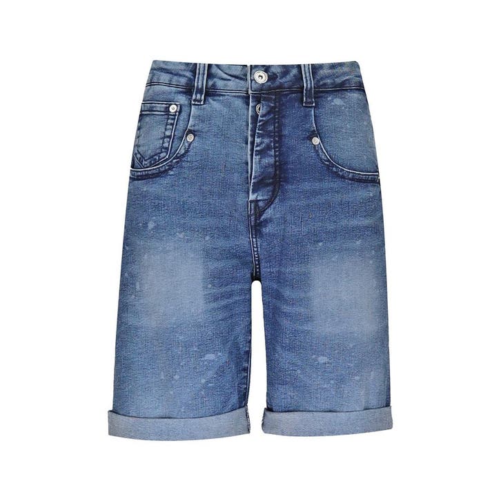 MAC No.1 • short button blauw • 38, Kleding | Dames, Broeken en Pantalons, Blauw, Nieuw, Maat 38/40 (M), Verzenden