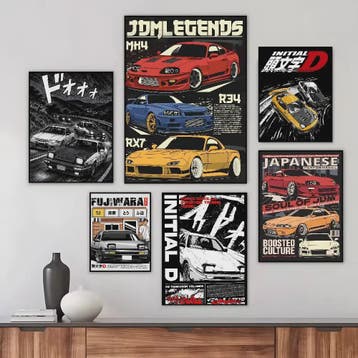 Initial D AE86 JDM Poster - Iconische Auto Kunst voor de Fan, Verzenden, Nieuw