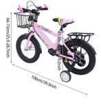 14 Inch Kinderfiets Met Zijwielen Mand en Verstelbaar Zadel, Verzenden, Nieuw