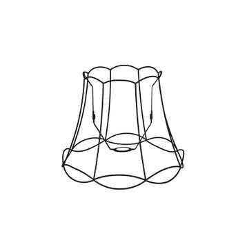 Metalen lampenkap zwart 40/31 - Granny Frame, Huis en Inrichting, Lampen | Lampenkappen, Verzenden, Zwart, Rond, Nieuw