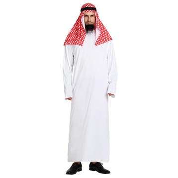 Arabische Prins Kostuum – Witte Onesie met - Maat M, Kleding | Heren, Carnavalskleding en Feestkleding, Ophalen of Verzenden, Nieuw