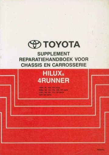 1992 Toyota Hilux/4Runner chassis en carrosserie handboek, Verzenden