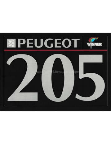 1993 PEUGEOT 205 WINNER BROCHURE DUITS, Nieuw, Peugeot, Author