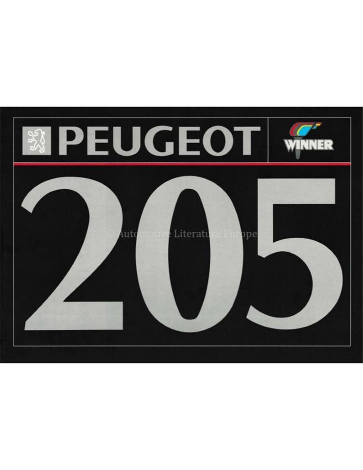 1993 PEUGEOT 205 WINNER BROCHURE DUITS, Boeken, Auto's | Folders en Tijdschriften, Peugeot