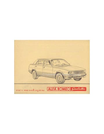 1981 ALFA ROMEO GIULIETTA INSTRUCTIEBOEKJE ITALIAANS, Auto diversen, Handleidingen en Instructieboekjes