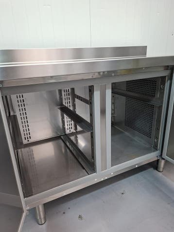 Koelwerkbank 2 deuren RVS | 345L | Diamond TP2N/HA-R2, Nieuw zonder verpakking, Koelen en Vriezen