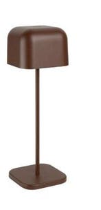Lucca Tafellamp Vierkante Koepel Kastanje 300mm, Verzenden, Nieuw in verpakking