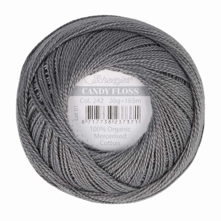 Scheepjes Candy Floss - 242 Metal Grey, Hobby en Vrije tijd, Breien en Haken, Nieuw, Verzenden