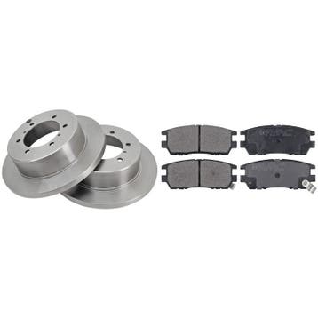 Voordeelpakket remschijven & remblokken Mitsubishi L400 2.5, Verzenden, Nieuw, Mitsubishi