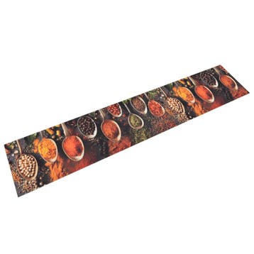 vidaXL Keukenmat wasbaar lepel- en kruidenprint 60x300 cm, Verzenden, Nieuw