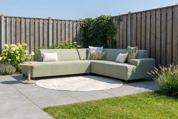 VDG Malaga hoekbank loungeset chaise longue - green, Verzenden, Nieuw, Overige materialen, Loungeset