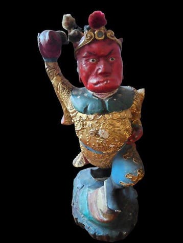 sculptuur, Divindade Guardiã / Guerreira Celestial – Madeira