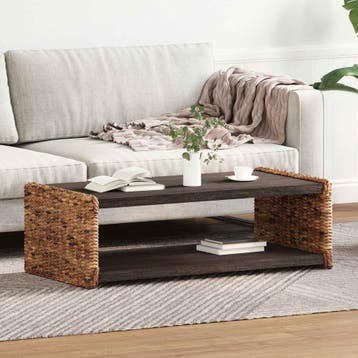vidaXL Salontafel Naturel 110 x 55 x 35 cm Massief, Huis en Inrichting, Tafels | Salontafels, Verzenden, Nieuw, Overige houtsoorten