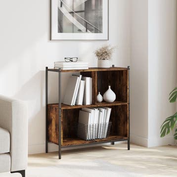 vidaXL Boekenkast 72x28x77,5 cm bewerkt hout gerookt, Verzenden, Nieuw, Overige houtsoorten