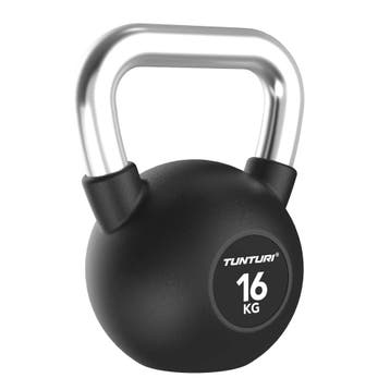 Tunturi Platinum Rubber Kettlebell - 16kg, Sport en Fitness, Fitnessmaterialen, Verzenden, Nieuw