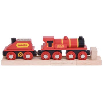 BigJigs houten locomotief met wagon van €15,99 voor €14,39, Ophalen of Verzenden, Nieuw